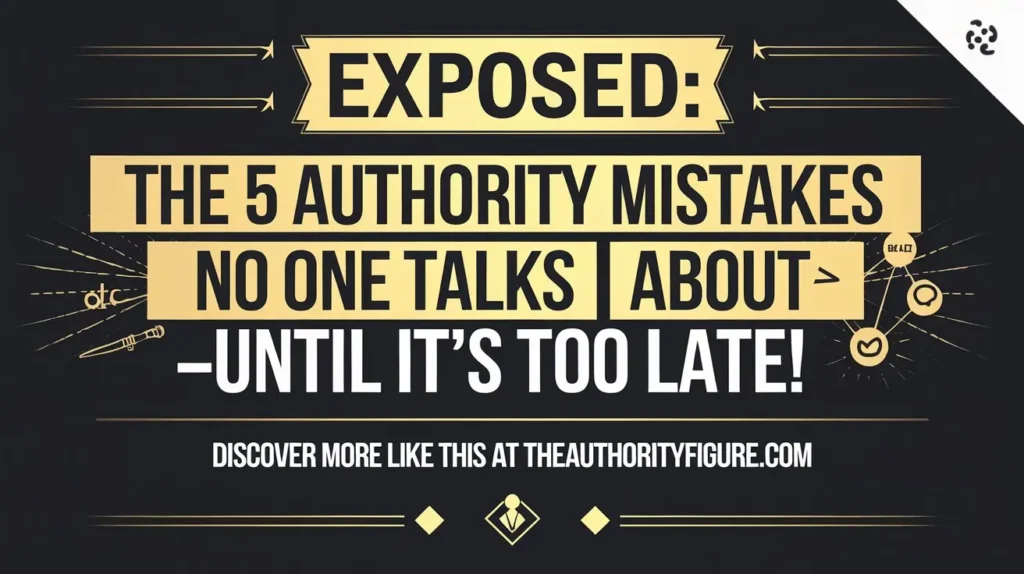 5 Authority Mistakes