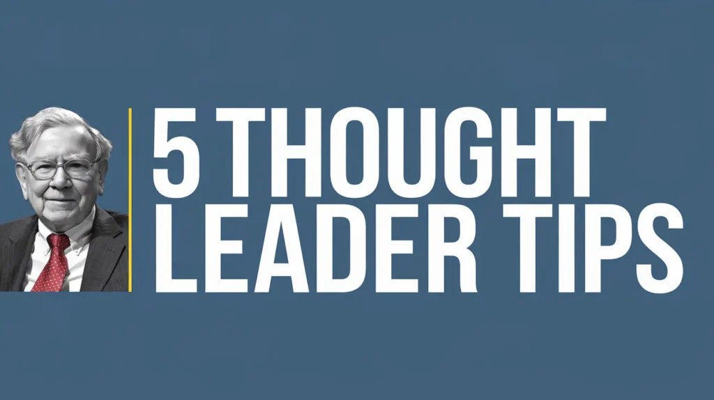 5 Thought Leader Tips